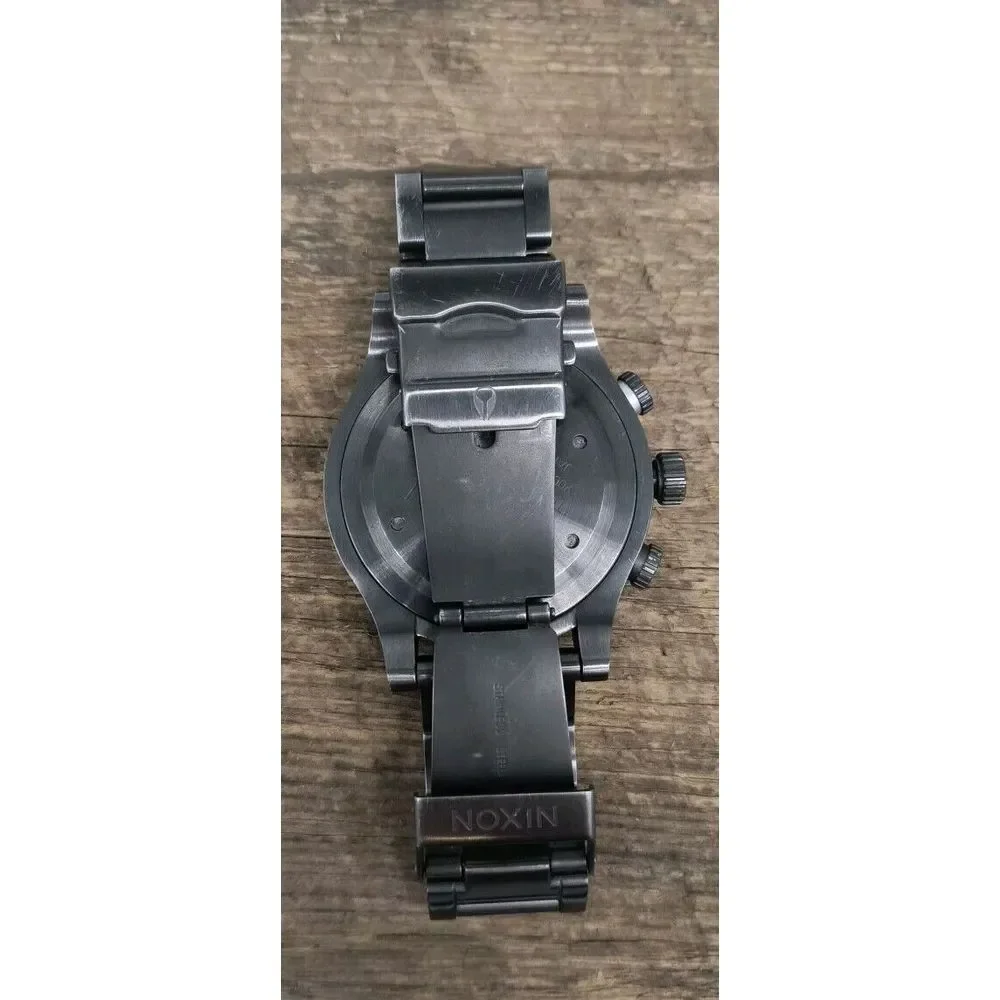 Nixon 48-20 Chrono 48mm Black Stainless Steel Case and Band, Men's Watch